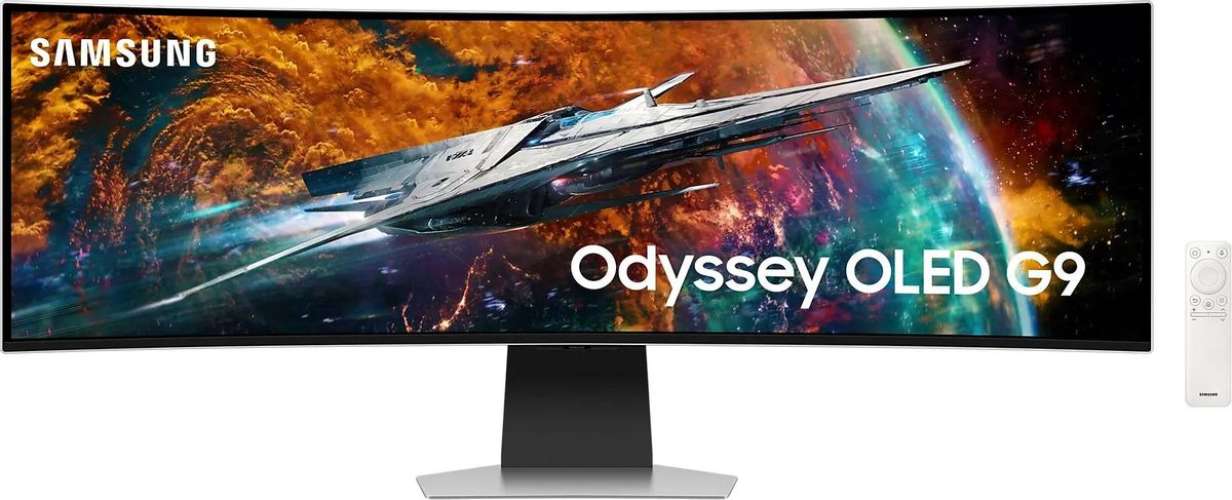49" Монитор Samsung Odyssey OLED G9 S49CG954SI,  5120x1440,  OLED,  240Гц,  1хHDMI,  1хDP,  изогнутый, серебристый [ls49cg954sixci]